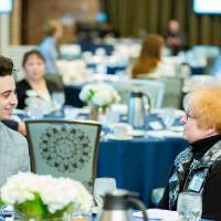 Student and donor at Scholarship Dinner 2019